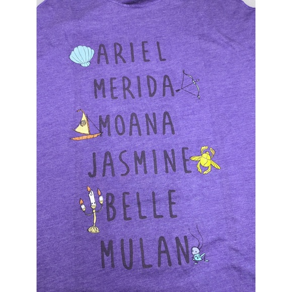 🎉 3/$20 Disney x Next Level Apparel Princess Name Stack Racerback Tank - Picture 3 of 7